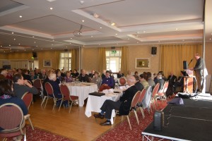 Bishop Ferran giving his Presidential Address to the Synod.